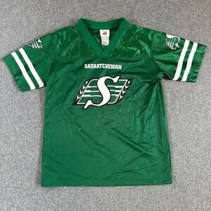 Saskatchewan Roughriders CFL Youth Jersey Green Football Kids Size M‎ 8/10